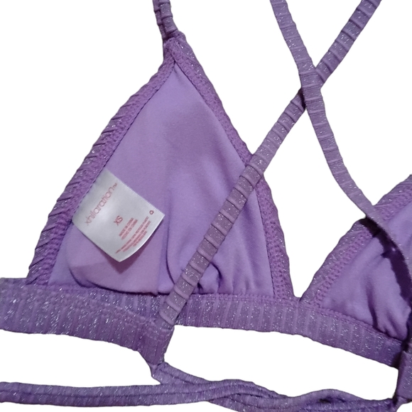 Xhilaration Purple Sparkle Bikini Size XS/S - Picture 5 of 6